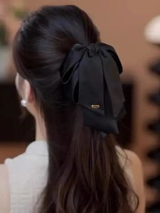 rosci | Bow Satin Hair Claw Clip Increase Volume Half Updo