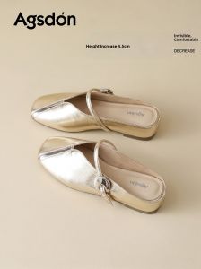 Agsdon | Heel Elevated Soft Sole Half Slipper