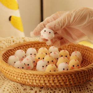 Original Handmade Small Chicken Hamster Slow Rebound Silicone Backpack Pendant Cute Creative Toys for Men and Women
