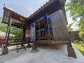 Gazebo Large House 18x16 kaki Balau Rumah Kayu Double Roof Wood Pondok Kayu Handmade Outdoor Garden Fence Taman Tandas. 