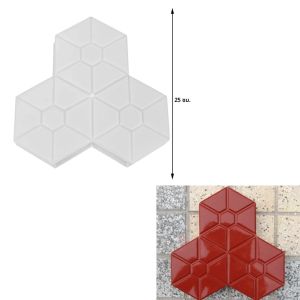 DIY Path Maker ปูซีเมนต์อิฐแม่พิมพ์ลานกลางแจ้งสวนหินแผนที่เดินคอนกรีตอิฐแกะสลักทางเท้าเครื่องมือ