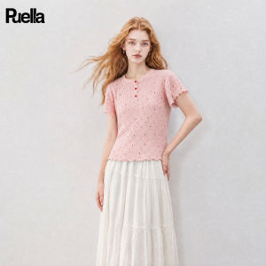 puella | Textured Dots Short Sleeve Youthful Design T-Shirt