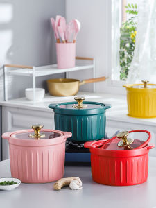 ZHUIXI | Stew Pot for Cooking with Gas Heat Resistant Earthenware