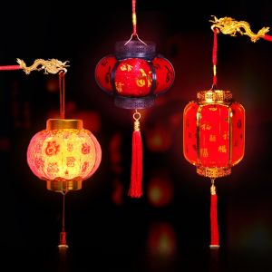 Đèn lồng cầm tay trẻ em năm rắn Đèn lồng đỏ phát sáng nhạc Đồ chơi đèn lồng nhỏ Đèn lồng cung đình Đèn lồng truyền thống