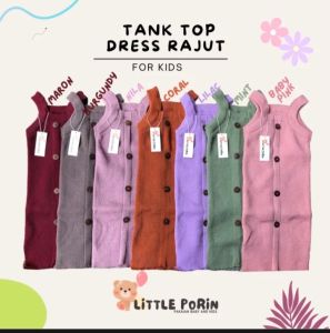 Tanktop Dress Rajut Anak 1-6 Tahun pakaian anak perempuan/dress anak