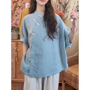 QINGNAER | Loose Designer Casual Chinese Shirt