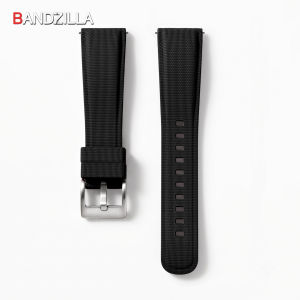 20/21/22mm FKM Rubber Watch Strap Flat End Quick Release Silicone Watchband for Seiko for Rolex Black Green Universal Bracelet