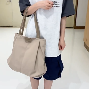 Comelnya Nylon Woman Tote Bag Simple Casual Spacious Elegant Beg Wanita Kasual Ringkas Elegan Ruang Besar