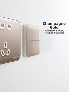Panasonic | Champagne Gold 3 & 5 Sockets Wall Switch Panel 16A