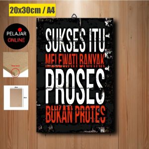 Pajangan Dinding Wall Decor Poster Motivasi Hiasan Dinding Dekorasi Kerja Keras