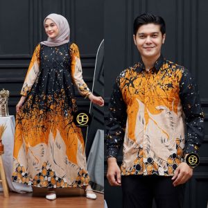 Gamis Batik Couple Gamis Modern HARGA SEPASANG Katun POLIMIKRO