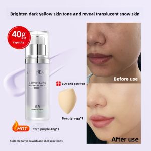Lucenbase | Multi-Function Primer Concealer Moisturizer Oil Control Pore Minimizer Skin Brightener Purple Tinted Cream