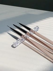 5 Grid Stand Holder Akrilik Tempat Tatakan Kuas Nail Art Fragmen Daun Emas Makeup Brush Display Organizer MUA Artist