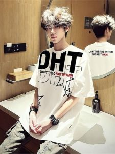 YEBO | Oversized Cotton Letter Print Streetwear Tshirt