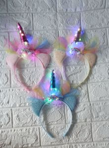BANDO ANAK UNICORN LED NYALA/BANDO PONY NYALA LED/BANDANA UNICORN NYALA/BANDO