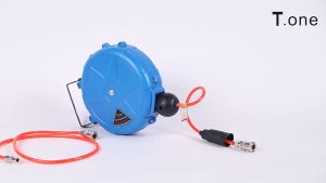 10m Ống cuộn tự động CUỘN DÂY HƠI TỰ RÚT TAYI PHI ỐNG Cuộn dây hơi rút tự động dài 10m.Chất liệu PU ống