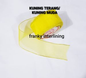 Pita Organdi List Gold Lebar 4cm Isi 18meter Per Roll