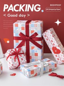 Stylish and Ins Style Gift Wrapping Paper with Ribbon