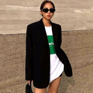 CHICCHIC 4 màu Áo blazer nữ thời trang áo khoác blazer dài