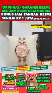 JAM TANGAN WANITA ALEXANDRE CHRISTIE SAPPHIRE ORIGINAL 8707 AC 8707 AC8707 ACF8707 AC8707L3 - Women CT - Stainless Steel - Rose Gold - Jamdunia / Jam dunia JD18 # JAM TANGAN ALEXANDER CHRISTIE SAPPHIRE JAM ALEXANDER CHRISTIE S003