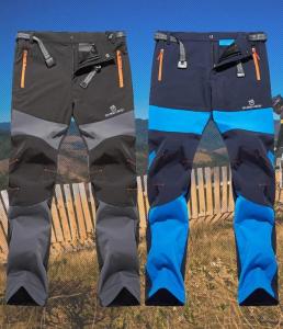 Gitan 2024 Men Spring Autumn Single Layer Windproof Waterproof Camping Hiking Pants Climbing Fishing Trekking Cycling Trousers Pants Quick Drying Sports Pants