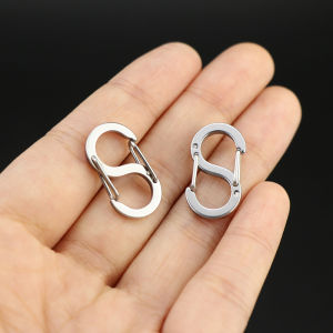 Mini Quick Hang S-Shape Spring Clip Keychain Outdoor Multi-User Connection Clip 316 Stainless Steel Wolf Spirit EDC Tool