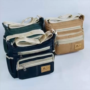POLO AMSTAR Tas Selempang Pria Casual Slingbag Bahan Kanvas