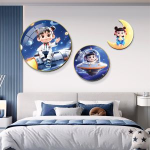 Girls Room Wall Decor Round Hanging Painting
