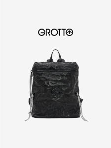 Wrinkled Soft Leather Laptop Backpack For Commuting Travel