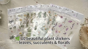 【SG】 Plant Sticker Set | 6Pcs Botanical Journal Stickers | Multiple Styles Scrapbook Decor | DIY Craft Planner Sta