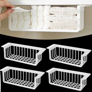 White Wall-mounted Grid Storage Rack Large Opening Design Thickened Plastic Storage Supplies for Bathroom Kitchen