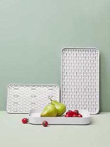 ถาดวางแก้ว ถาดอเนกประสงค์ มี 3 ขนาด วัสดุพลาสติก pp ที่คว่ำจาน มีตะแกรงรองน้ำ