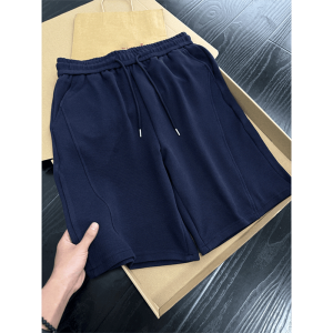 LIUBU | Mens Navy Waffle Herringbone American Cut 5-inch Shorts Breathable