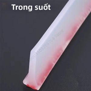 Dải Chắn Nước Silicon Tự Dính Uốn Cong Được Ngăn Nước Nhà Tắm Ngăn Cách Khô Ướt Giữ Nước
