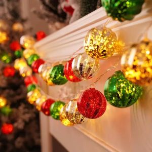 Santa Snowman Star Christmas LED String Lights Holiday Party Tree Decoration Warm Fairy Lights for Home and Festive Scene