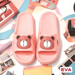 รองเท้าแตะพื้นหนาลายการ์ตูนแฟชั่นสำหรับผู้หญิงและผู้ชาย รองเท้าแตะกลางแจ้งกันลื่นสำหรับฤดูร้อน 2025 รองเท้าแตะแบบสวมสบายสำหรับคู่รัก