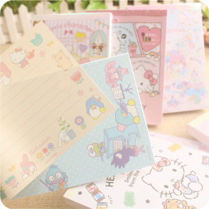 Japanese Style Cartoon Laser Cut Thickened Sticky Notes Book Color Pages Ultra Thick Tearable Message Book Memo Notebook Sticker