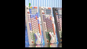 Combo bàn phím chuột có dây gaming XUNFOX K820 - Bàn phím chơi game Led 7 màu phím giả cơ chuột 3600 DPI ấn tượng