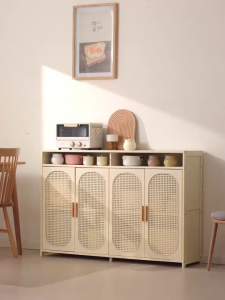 JK Home Black Storage Cabinet Multi Functional dust-proof Layer Storage Dapur microwave oven Rack