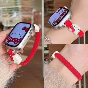 Cartoon Woven Elastic Single Rope Bracelet for Apple Watch S11 Iwatch Compatible with Applewatch 9 8 7 6 5 Se