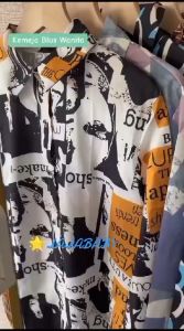 KMJ2 - Blouse Top Kemeja Loose Wanita Dewasa Fashion Korea Lengan Slim