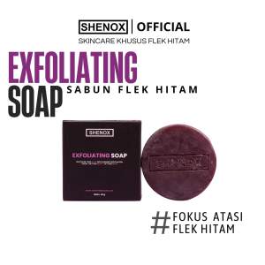 Shenox Skincare Flek Hitam Exfoliating Soap Sabun Flek Membandel Resmi BPOM Bekas Jerawat Melasma Dark Spot