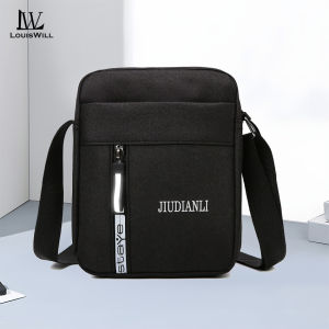 LouisWill กระเป๋าสะพายข้างกระเป๋ากระเป๋าสะพายบ่าของผู้ชายแฟชั่นกระเป๋ากระเป๋าสะพายข้างกันน้ำผ้าอ๊อกซ์ฟอร์ดกระเป๋าความจุขนาดใหญ่ไม่เป็นทางการกระเป๋าถนนกีฬาสันทนาการสำหรับนักศึกษา