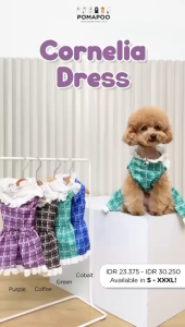 POMAPOO - Baju Kucing dan Baju Anjing Cornelia Dress