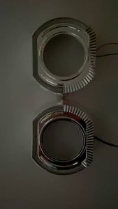 ฝาครอบโปรเจคเตอร์ Bi led/bi xenon ขนาด 3 นิ้ว - สไตล์ BM Sport สีเงิน