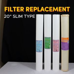 Water Filtration System Top Selling 4 Stages 20" Slim Type Basic Set Up Complete Set of Filter Replacement