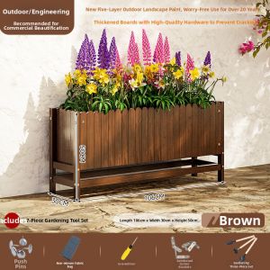 XiMei WoodWork | Outdoor Long Rectangular Planting Box