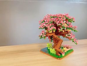 Lego Ngôi Nhà Hoa Anh Đào 1500 PSC - Bộ Đồ Chơi Xếp Hình Ngôi Nhà Cây Hoa Đào - Tặng Dây LED