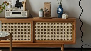 45CM×1M Self Adhesive Wallpaper Rattan Pattern Waterproof Sticker Home Bedroom Decor Living Room Sticker