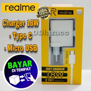 Charger Casan Carger Cas Untuk Realme 8 5G 6i 7i 8i C17 C25 C25S C35 Narzo 20 30A 50A PRIME 18W Fast Charging Tipe TYPE C